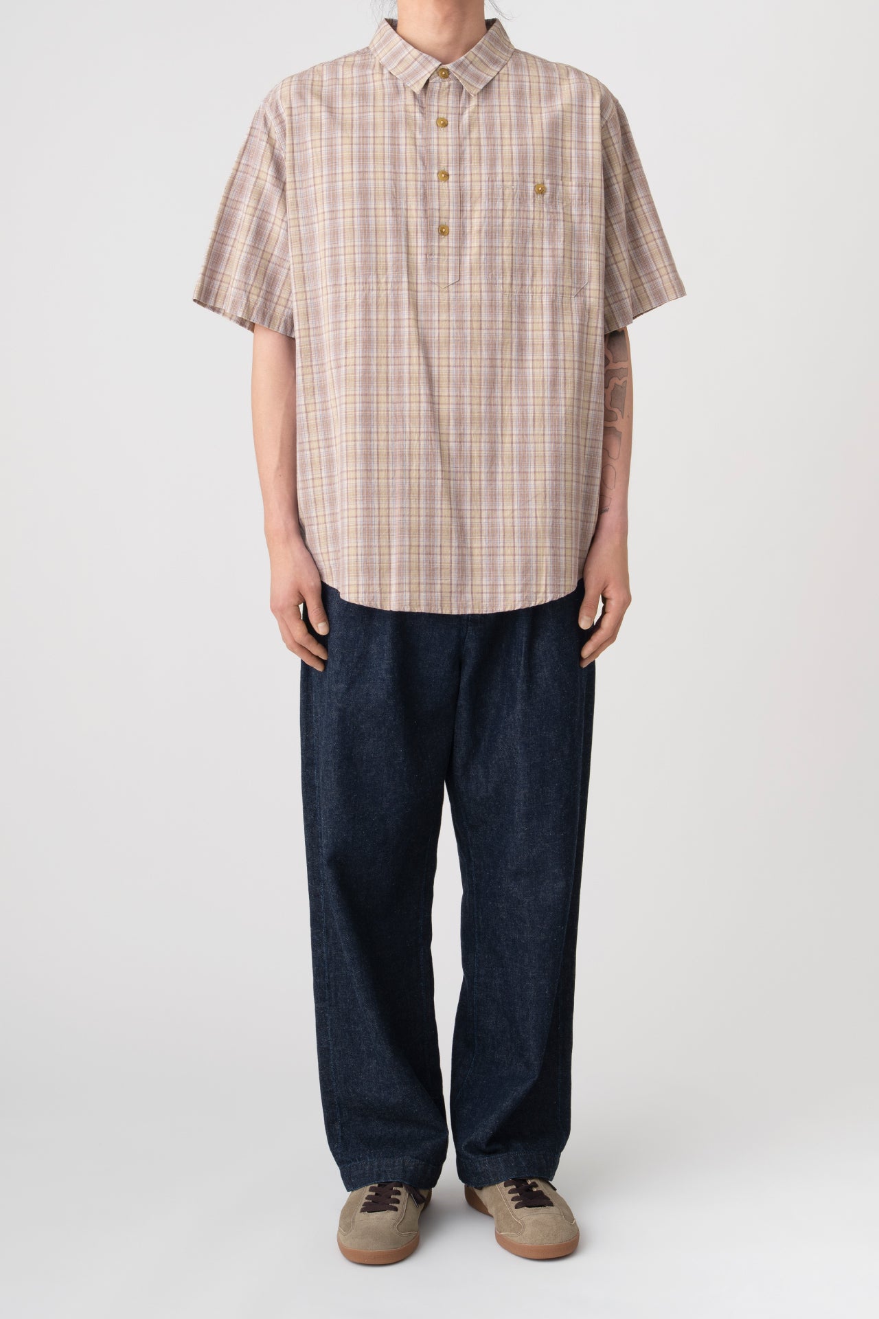 LINEN MIX P/O SHIRT