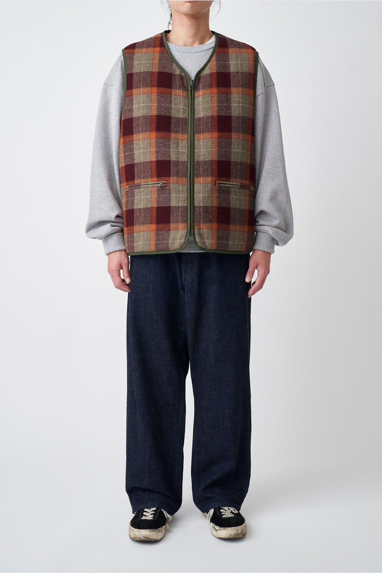 REFINE-WOOL CHK RV VEST