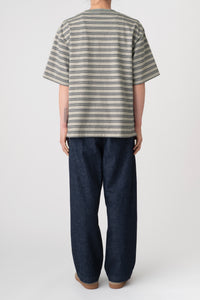 STRIPED HENRYNECK S/S TEE