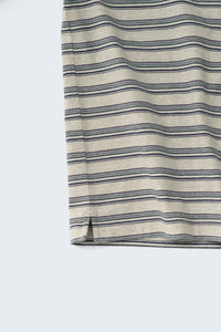 STRIPED HENRYNECK S/S TEE